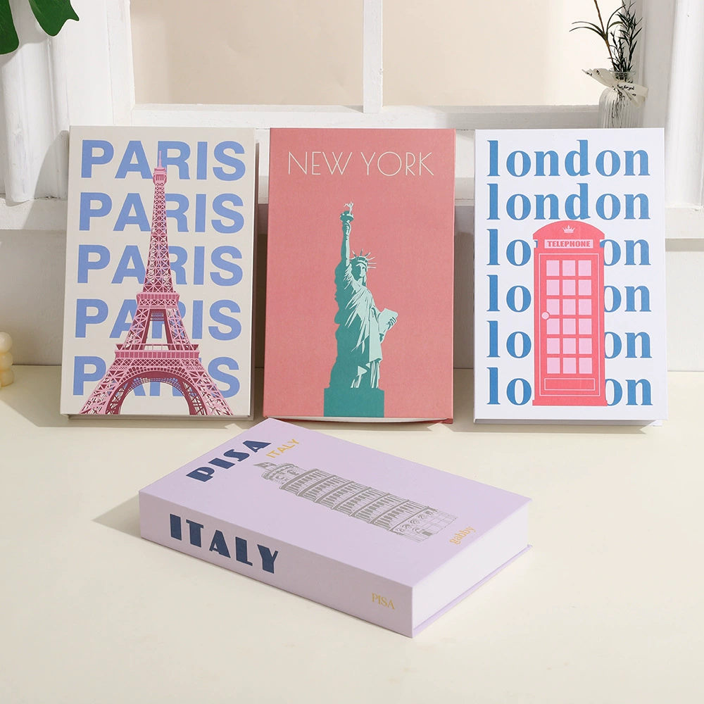 Простой знаменитый город поддельные книги украшения книжного шкафа украшения