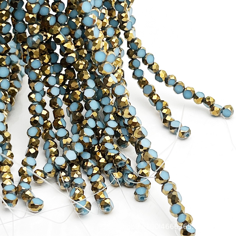 Glass beads with rhinestones