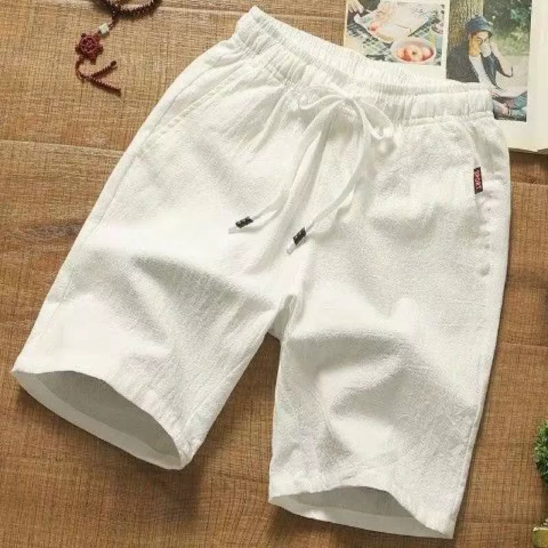 Cotton shorts for leisure, thin solid short beach trousers, Korean style