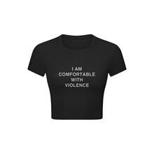 N 33055 Ins Street Style Letter Print T-Shirt ��ͷ��ĸT��