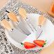 Factory wholesale stainless steel wooden handle cheese knife cheese knife butter pizza knife cake tool cheese knife fork suit