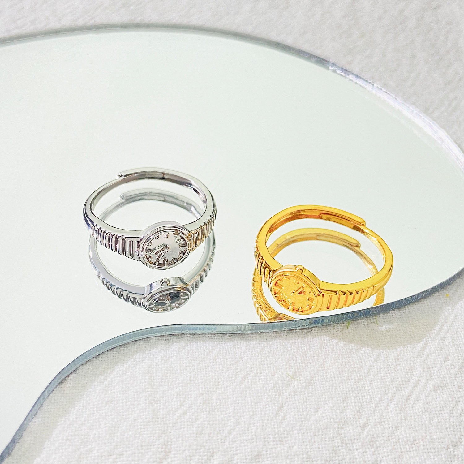 New Small Gold Couple For Women, Ins Style, Light Luxury, Adjustable, Personalized Rings, Gift, Niche Index Finger Rings_voghion.com