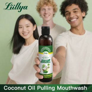 Cross-Border Coconut Mouthwash Oil Foreign Trade Vitamin Oral Cleaning Coconut Mouthwash Oil Fresh Breath Mint Mouthwash