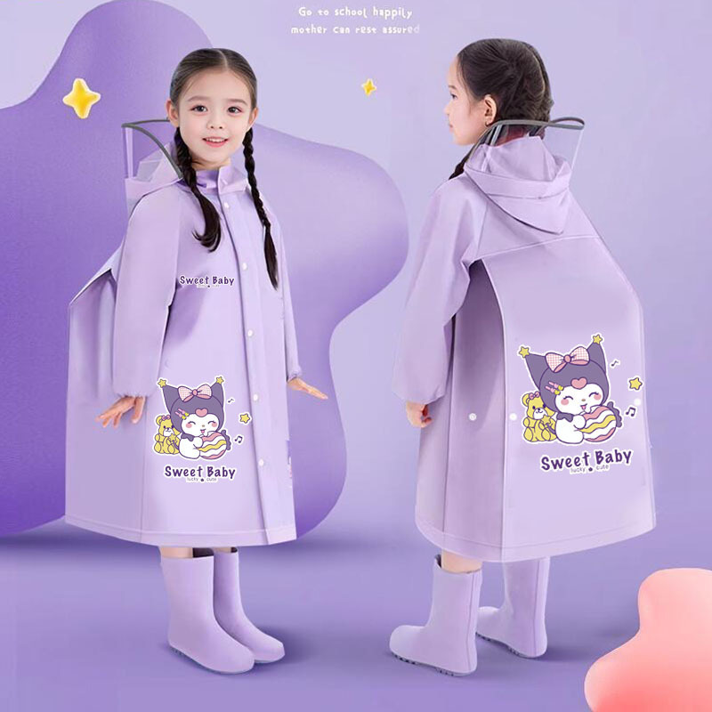 Children's Raincoat Boys' and Girls' Full Body Waterproof Coat Primary School and Middle School Students School Special Schoolbag Poncho