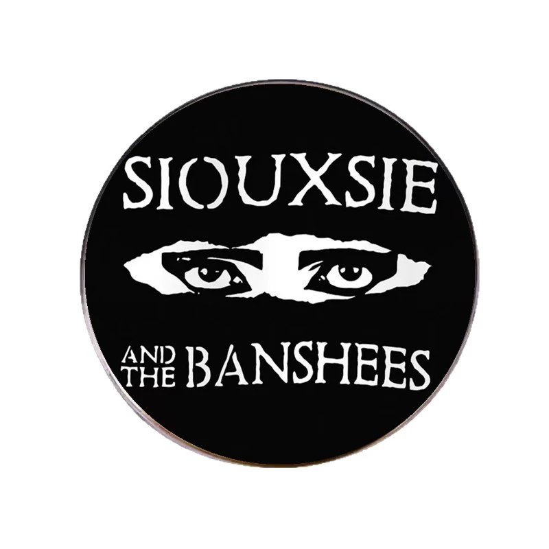 Панк-значок Siouxsie Sioux с нашивкой-бансhee, металлическая вставка
