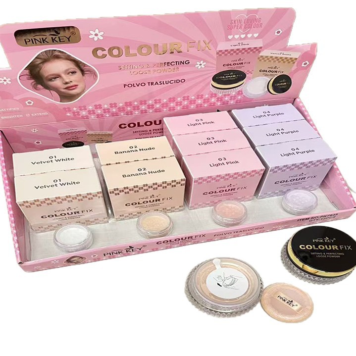 Polvo Suelto Fijador Control de Grasa de Larga Duración para Maquillaje Facial