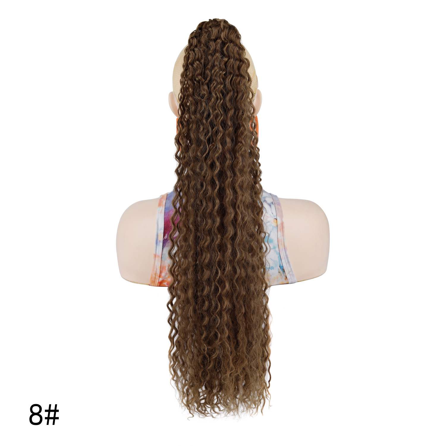 Extensión de Coleta de Caballo Rizada con Pinza de 22 Pulgadas, Sintético, para Mujer image 15