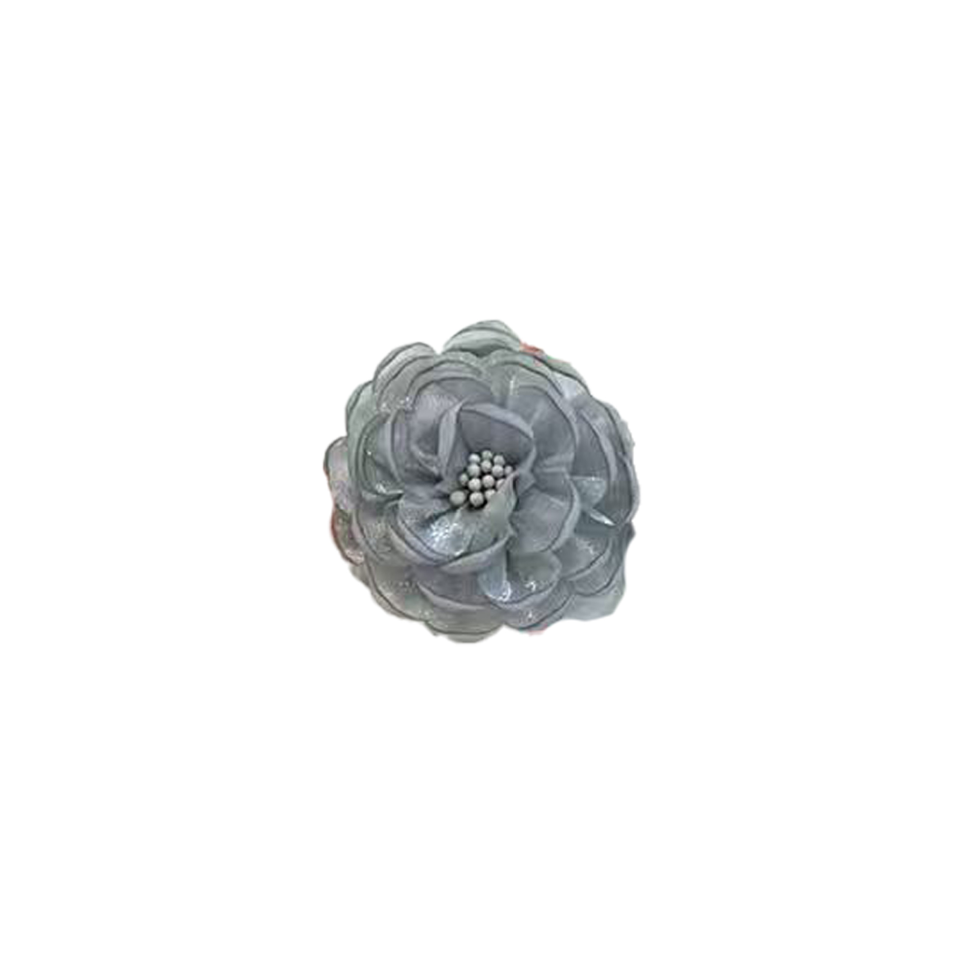 5 flores de tela de perla hermosa moda estereoscópica en blanco y negro accesorios de la habitación de tela pegada ropa bolsa accesorios para el cabello image 21