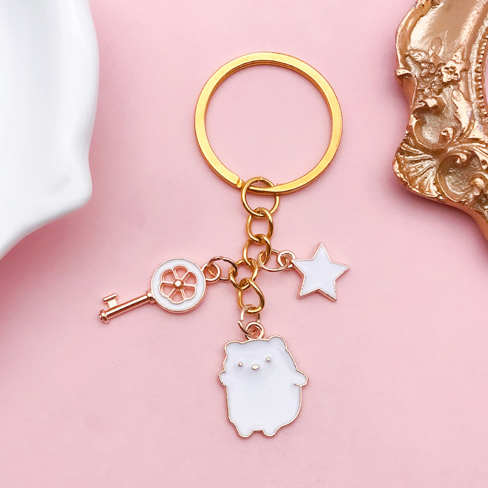 Colgante de vaca corona y nubes, accesorios DIY para llaveros y joyería