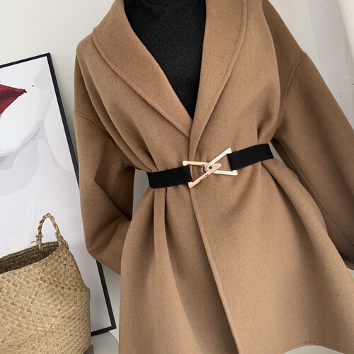 Wholesale Korean style triangular buckle waistband, simple, fashionable and versatile belt for women, elastic elastic waist, slimming