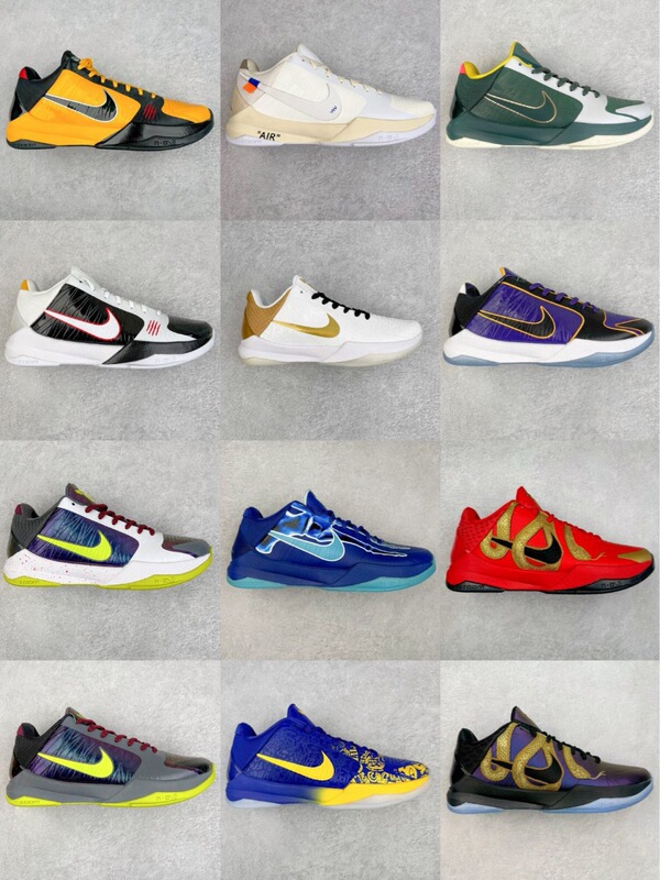 Pure Original Kobe 5Th Generation Actual Basketball Shoes X-Ray Bone Mamba Snake Men's Training Shoes Cushioning Casual Sports Shoes