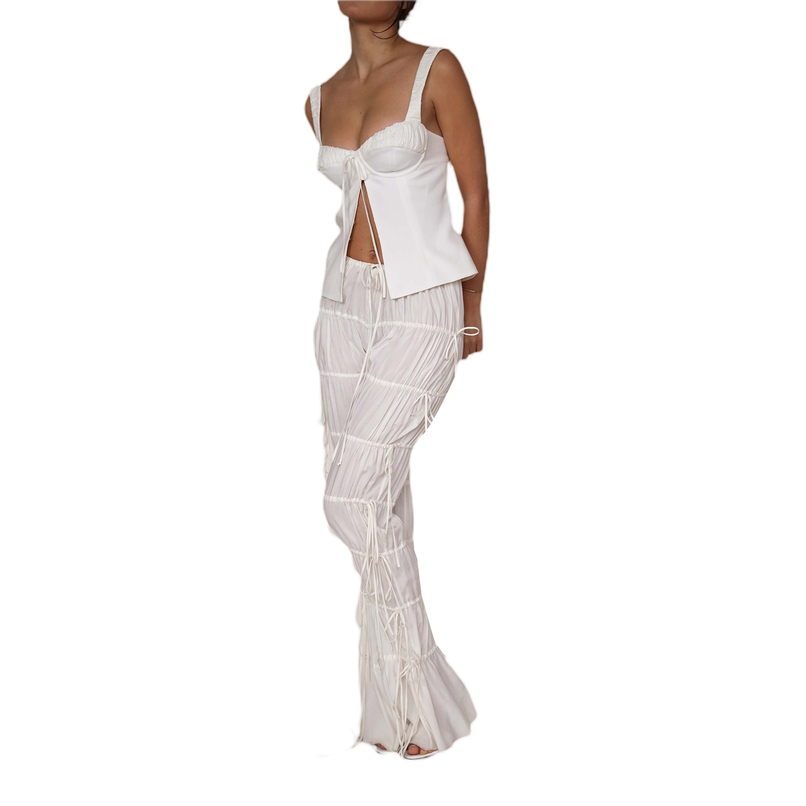 Title 5, Regata feminina com suspensórios e costas linda...