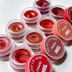 NOVO絲慕霧面罐裝唇泥啞光口紅素顏平價學生款女唇釉批發唇頰兩用