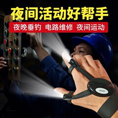 新款充电钓鱼带灯手套电筒露营照明灯二指户外夜跑灯钩鱼手套超亮