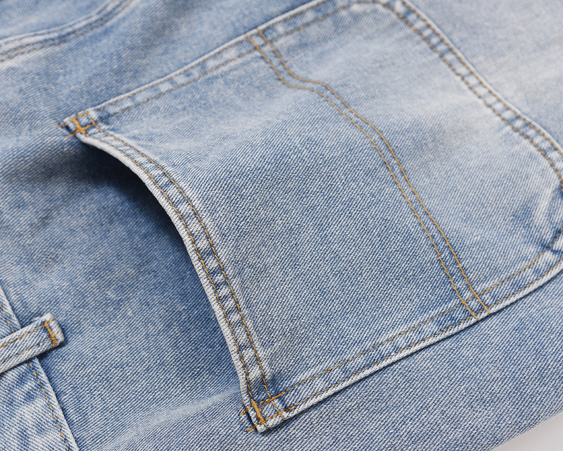 Men's Jeans Washed Vibe Style Loose Fit With Patch Pocket Detail_voghion.com