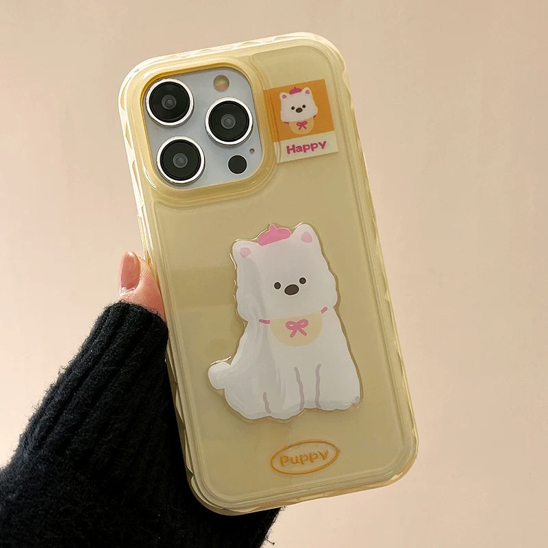 Nueva funda para teléfono de gelatina para cachorro tridimensional para Apple 16ProMax funda para teléfono 15/14 pareja 13 nuevo 15P