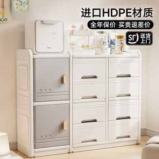 Storage Cabinet Baby Supplies Storage Rack Floor-Standing Cabinet Multi-Layer Wardrobe Integrated Baby Feeding Table Children's Storage Cabinet