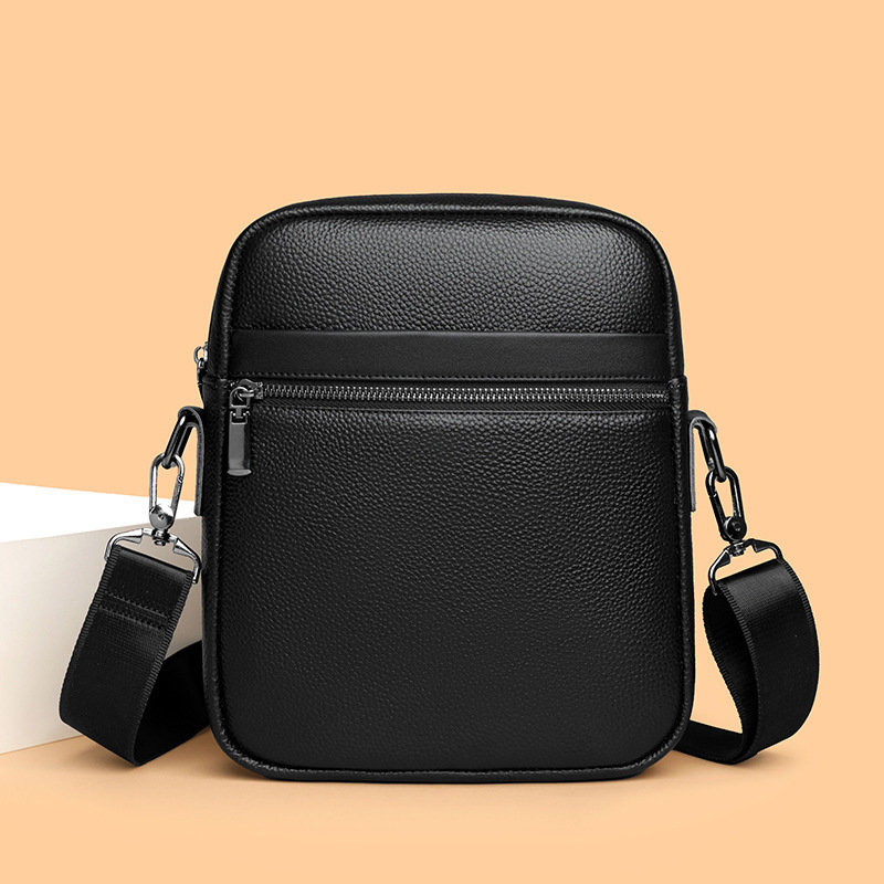 Factory Direct Sales First-Layer Cowhide Men's Shoulder Bag Large Capacity Business Crossbody Backpack Korean Style Casual Men's Bag Wholesale