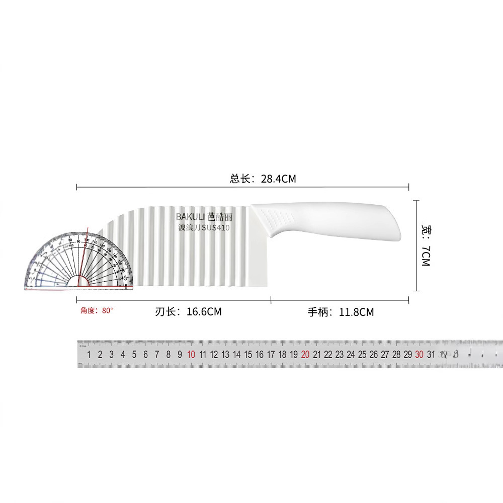 Cuchillo de cocina ondulado patatas fritas cuchillo de cocina dientes de lobo cuchillo de patatas ondulado cuchillo comercial de corte de verduras set de lujo