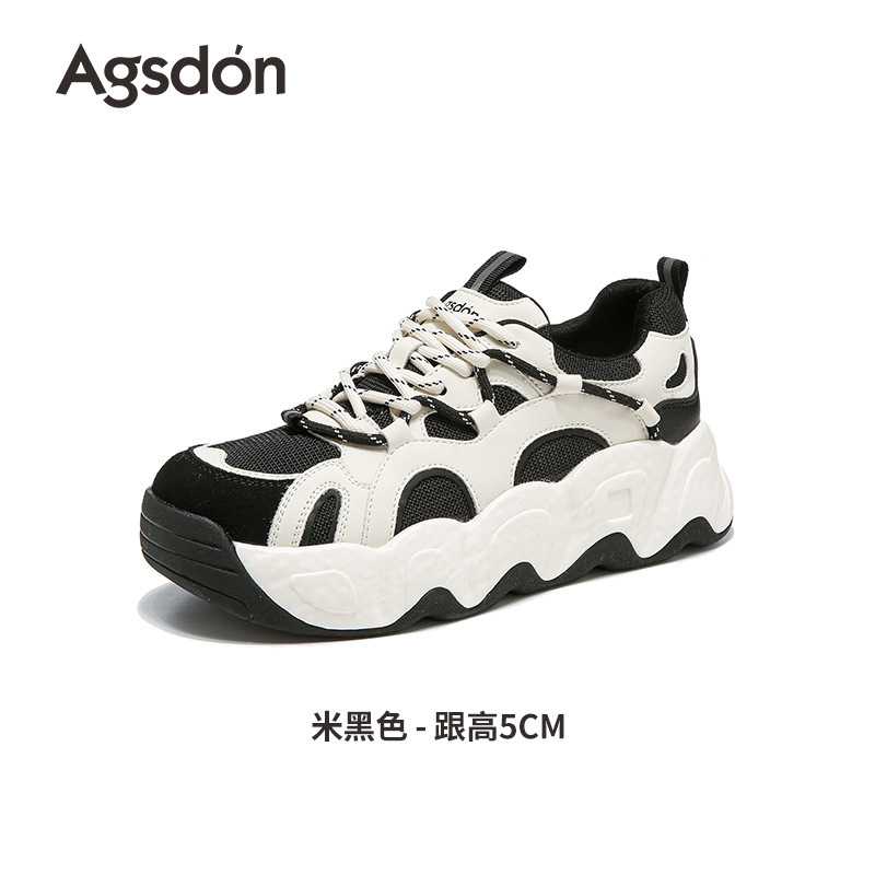奥古狮登厚底老爹鞋女款2025新款秋季户外软底运动鞋小个子休闲鞋|undefined