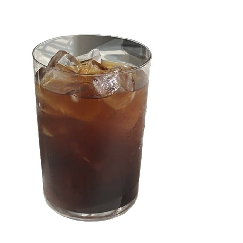 Taza de vidrio simple Taza de leche Taza de agua de burbujas Taza de jugo de viento ins Taza de bebida fría Taza de café de hielo con leche americana