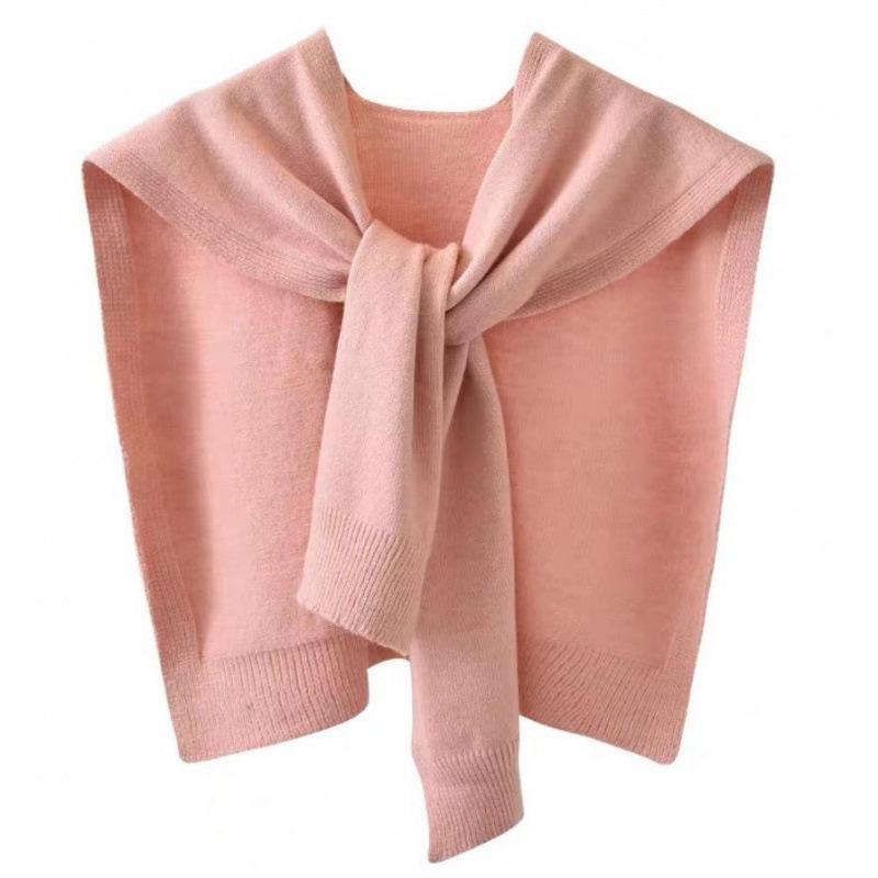 Strickschal aus Kernspinngarn für Damen, geeignet für Frühling und Herbst, dünne Strickjacke mit Farbblockdesign, Sommer_voghion.com