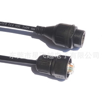 8P8Cĸ����ˮ�D�Ӿ�IP67ע��ʽRJ45��ˮ��ĸ�^����W�����L��