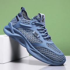 Cross-border 2024 outdoor hollow blade sole cold-adhesive ultra-light lazy shoes star same style live broadcast leisure sports fly weaving