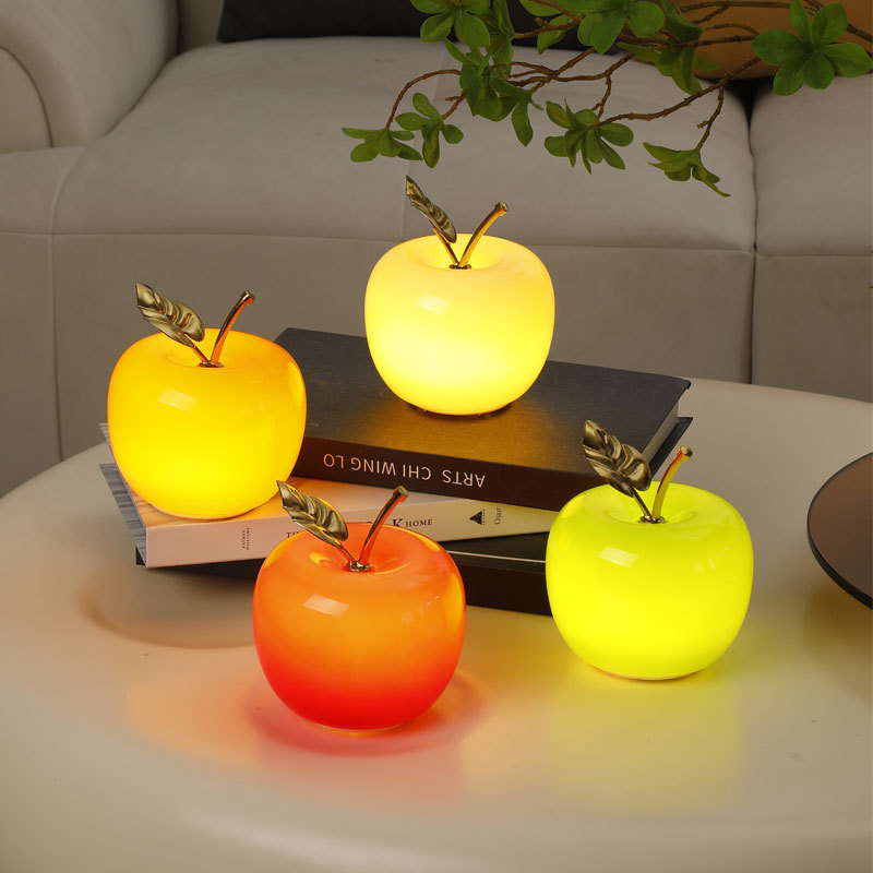 New Fruit Shaped Night Light for Living Room, Atmospheric Lamp Gift Background Ornament, Exquisite Gift Battery Box Night Light