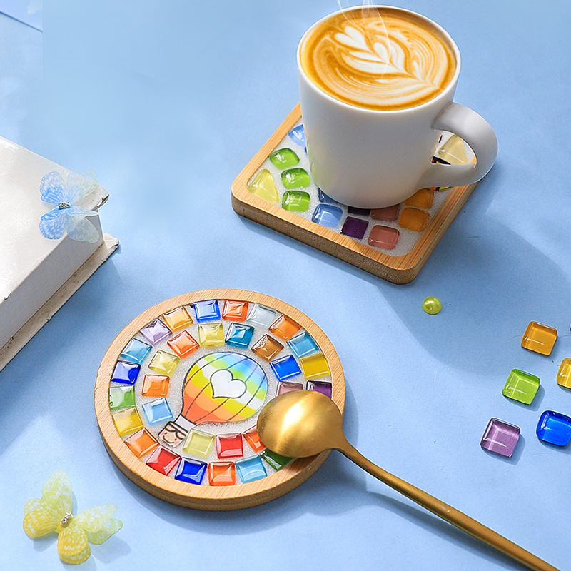 Mosaic diy coaster parent-child handmade material package children's creative gift kindergarten interactive warm-up