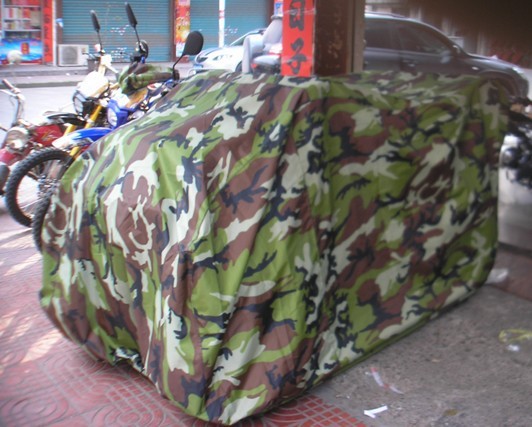 190t Polyester Taffeta Beach Vehicle Cover, All-Terrain Atv Cover, Sun Protection and Rain Protection, Black/Camouflage/Silver