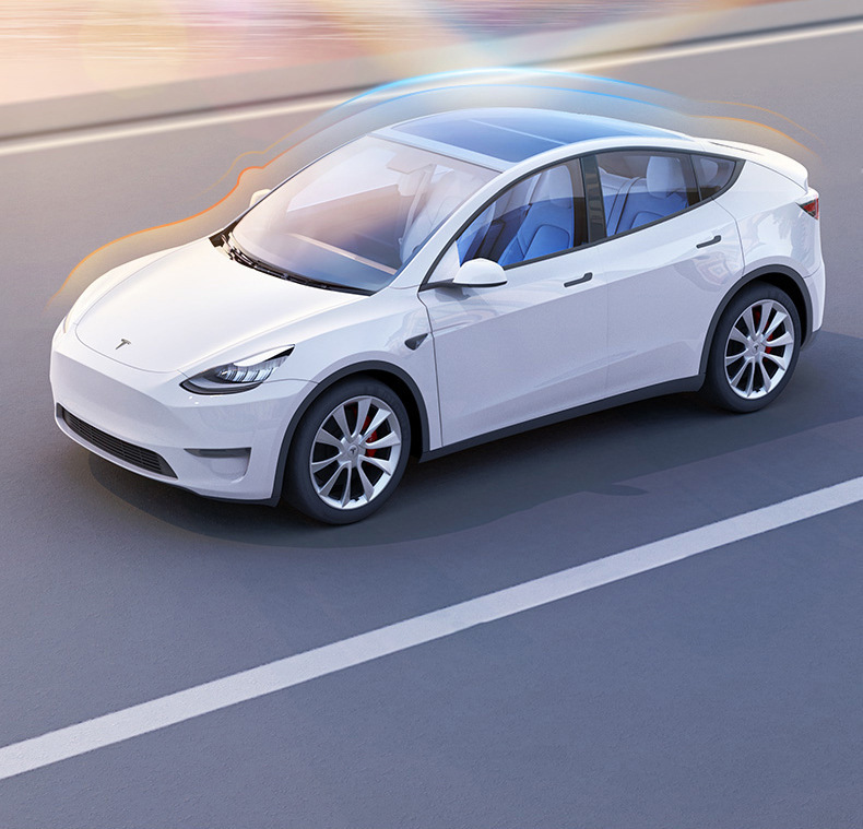 Suitable for Tesla Model Y New Version Sunshade M3 Ice Crystal Double-Layer Segmented Sunroof Sun Protection Magnetic Insulation Curtain