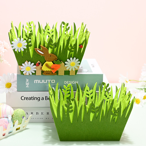 Cross-border new product Hao Bei Easter decorations Easter non-woven basket Easter ornaments decoration