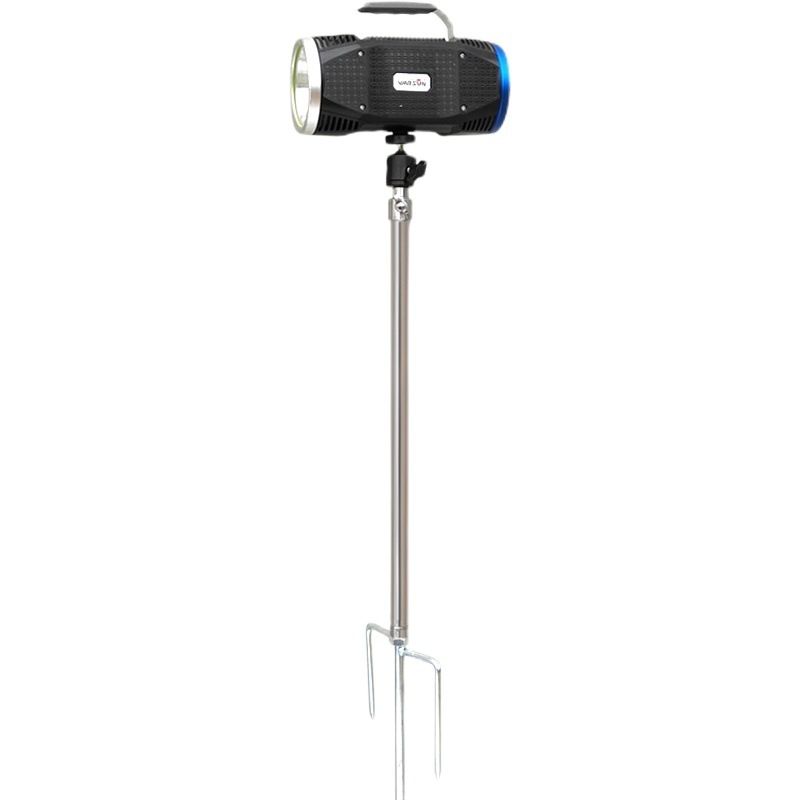 Night Fishing Lamp Bracket Stainless Steel Telescopic Insert Yuntai Lamp Stand Wild Fishing Lake Library Universal Adjusting Fishing Lamp Stand Fishing Gear