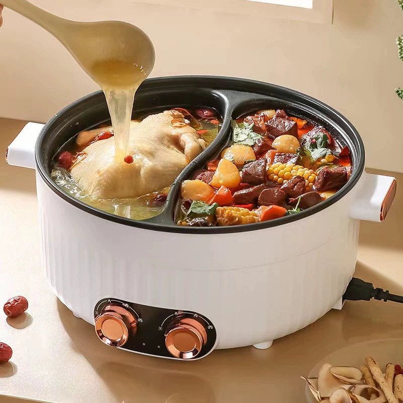 Прямые продажи от производителя двойная кастрюля электрическая кухонная кастрюля большой емкости утолщенная бытовая интегрированная многофункциональная неслоистая с антипригарным покрытием специальная кастрюля