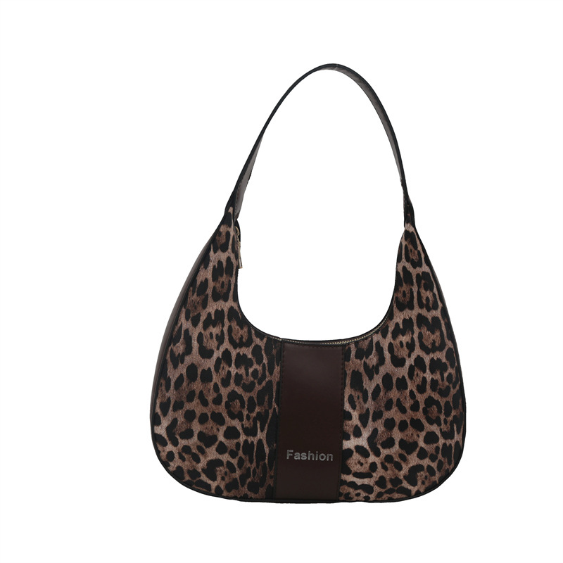 Arte y literatura color contrastante empalme viaje bolso de media luna portátil retro 2025 personalidad nueva moda braza de hombro bolso de mujer