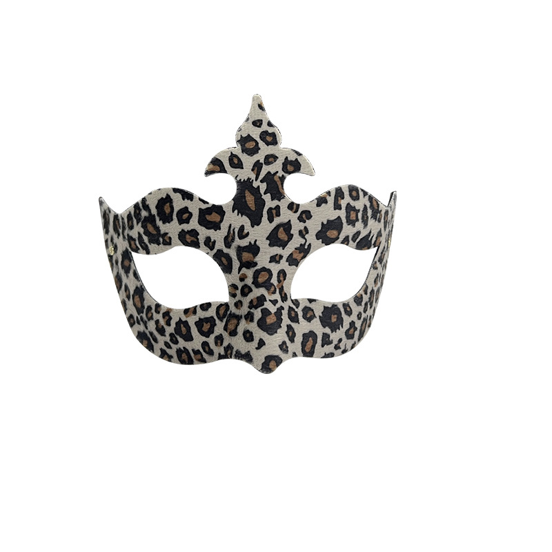 Halloween máscara de gato de leopardo máscara de baile máscara de disfraz media cara negro máscara de ojos sexy máscara de leopardo carnaval