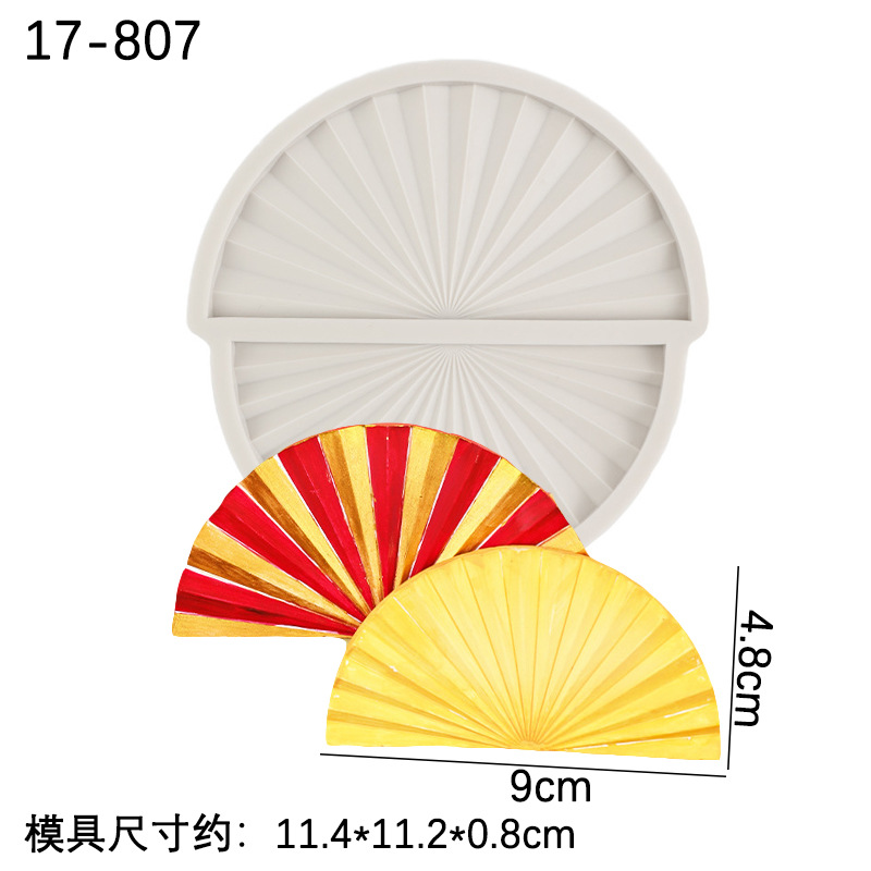 Fondant en forma de abanico de origami pastel decorativo plug-in chocolate Caramelo Suave molde de silicona origami modelado epoxi molde de yeso