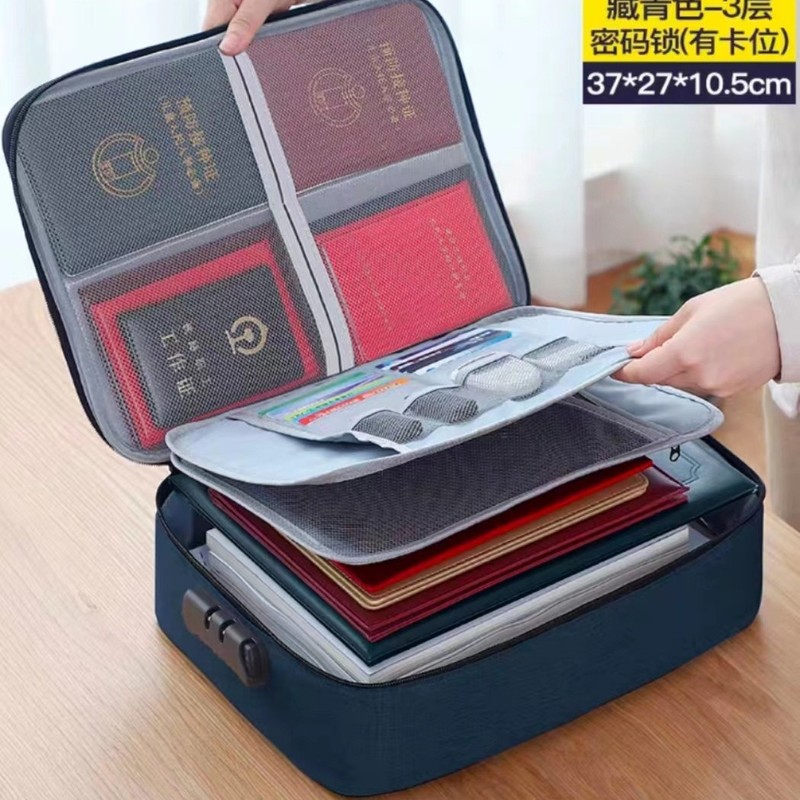 家庭用証明書収納バッグ大容量家庭用証明書パスポートカードバッグ防水ファイルファイルファイル整理収納袋|undefined