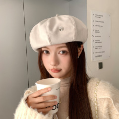 韩版复古贝雷帽子女款秋冬季保暖时尚百搭南瓜帽英伦显脸小画家帽
