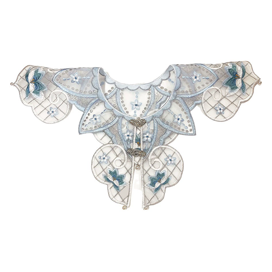 Готовая вышивка из европейской пряжи из металлической нити из жемчуга вышивка Hanfu аксессуары стерео фея для взрослых