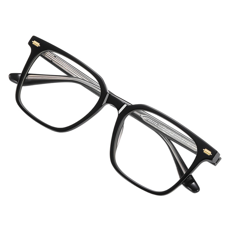 El Comercio exterior nueva placa gafas Marco de las mujeres artísticas cuadrados gafas lisas PS8801 placa fija alta anti-azul gafas de luz hombres