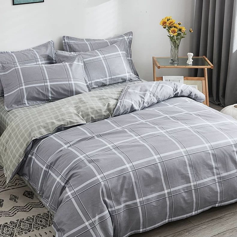 Cobertura de edredón de algodón 100% algodón 1.8m cubierta de edredón individual 150x200x230cm simple estilo nórdico