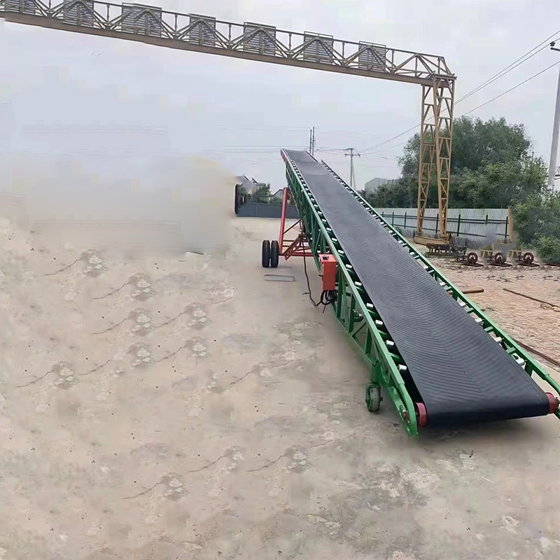 移动式传送带仓库装卸货皮带输送带矿用沙石皮带输送机传送带上料