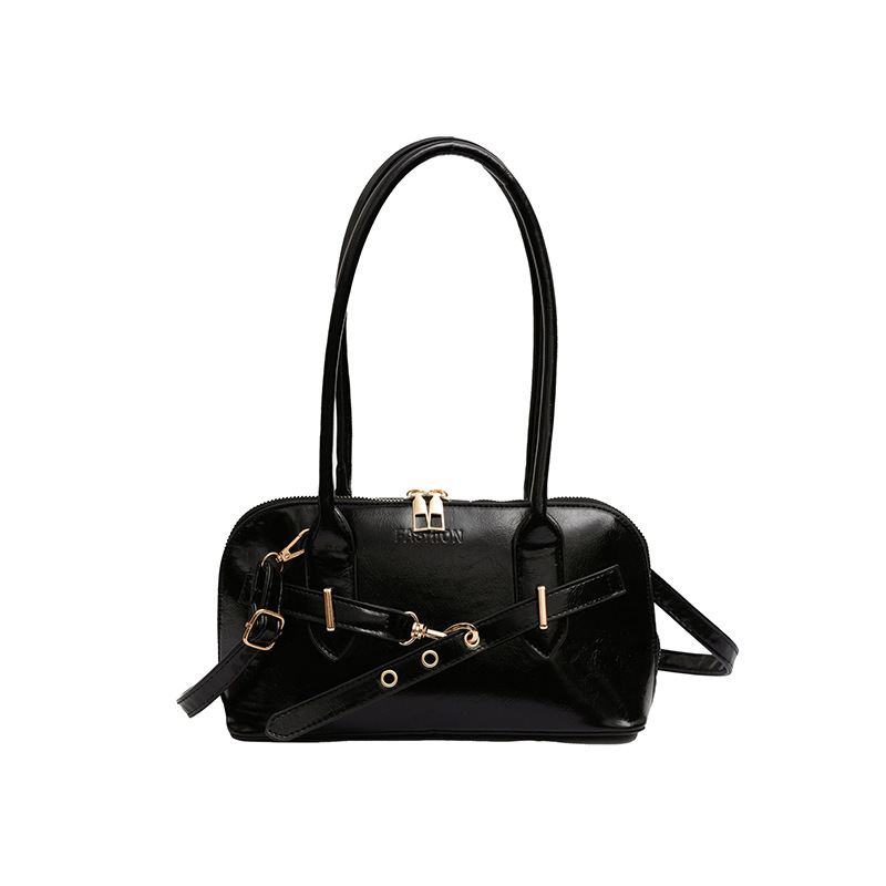 Bolso retro, bolso de cercanías para mujer, otoño 2024, nueva moda, bolso de axila de nicho coreano, bolso de bolos de gran capacidad