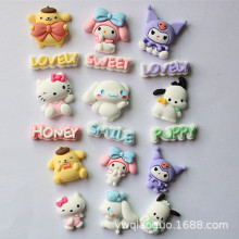 小猫咪 美乐蒂中号小号树脂配件钥匙扣挂件 收纳盒冰箱贴材料贴片