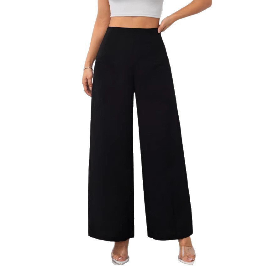 Abbigliamento donna, pantaloni a gamba larga, moda autunno, casual, da pendolare, snellenti, fluidi, stile americano 2026_voghion.com
