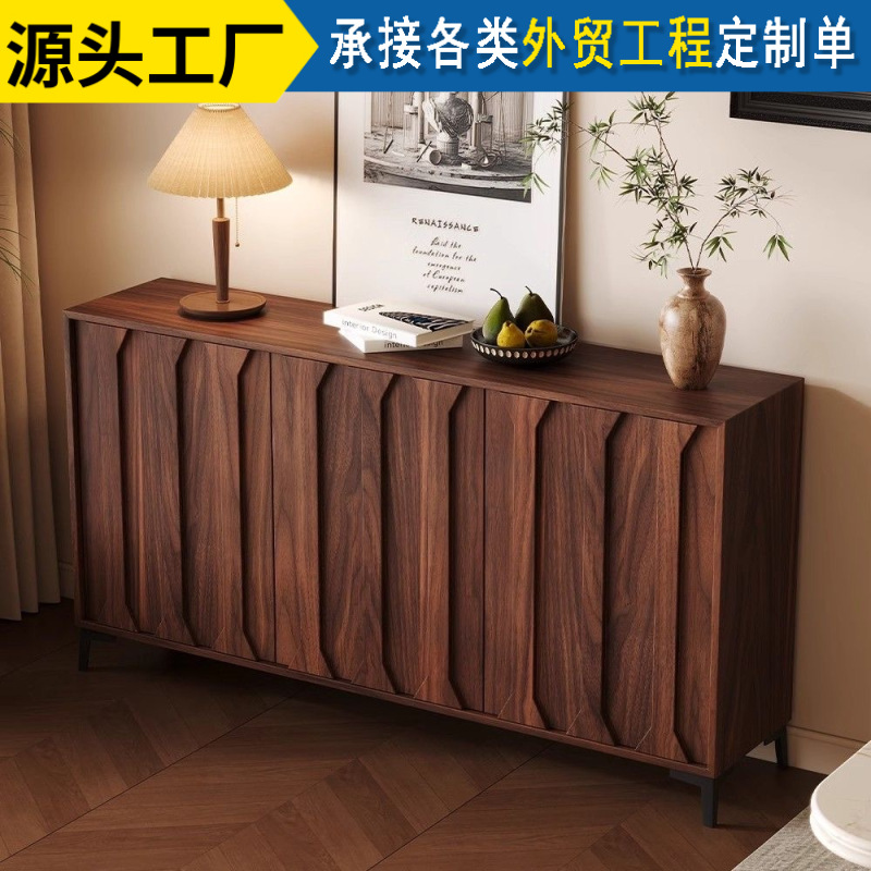 New Chinese Style Mid-Century Style Sideboard Wall Decoration Storage Cabinet Retro Bed and Breakfast Meal Preparation Cabinet Living Room Display Entrance Cabinet