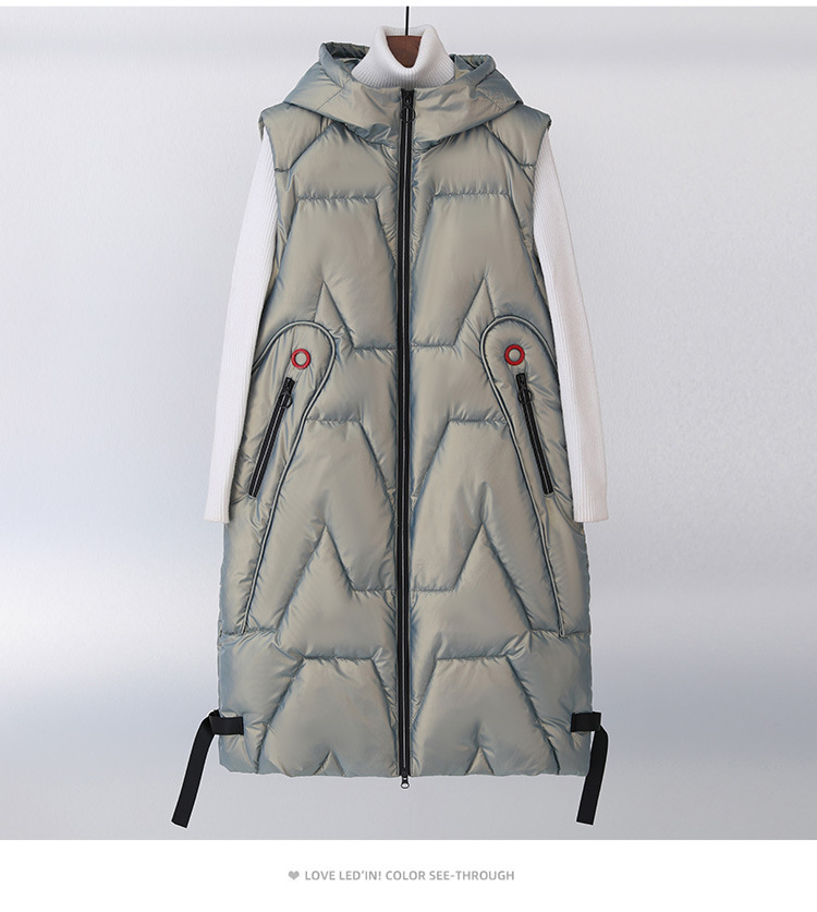 Damenbekleidung Neue Wintermäntel Baumwolljacke Lange Weste Damen Herbst- und Wintermode Mit Kapuze Stil Lässige Weste Jacke_voghion.com