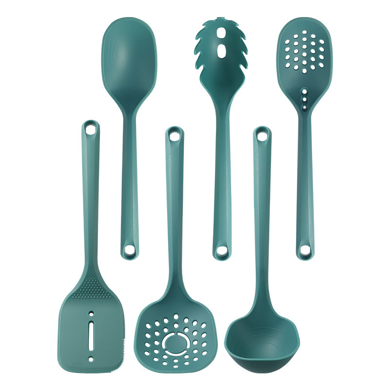 Utensilios de cocina de nailon de una pieza, juego de 6 piezas, suplemento alimenticio para bebés, cocina resistente a altas temperaturas, cuchara, espátula, juego de garras en polvo
